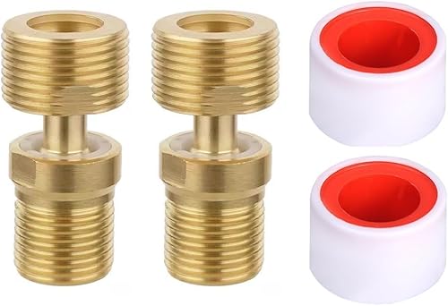 JGmotorfi Adaptateur de robinet de douche réglable en laiton massif pour raccords de douche, montage mural, accès facile, installation facile (2 pièces) - Nail Gallerys