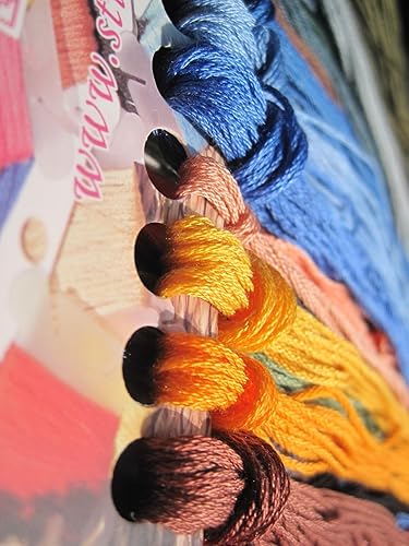 The Autumn Colors Kit de broderie au point de croix 100 % coton 14 points 150 x 150 points 26 x 26 cm - Nail Gallerys