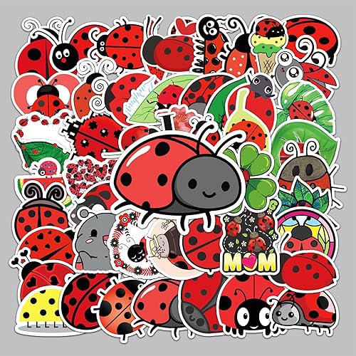 50 autocollants pour Enfants, autocollants Insectes, vinyle PVC. Convient pour coller sur les motos, ordinateurs portables, téléphones portables, bouteilles d'eau, bagages et scooters. - Nail Gallerys