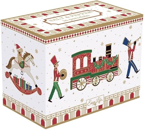 Easy Life COFFRET SALIERE & POIVRIERE HAUTEUR 7 CM EN PORCELAINE POLAR EXPRESS - Nail Gallerys