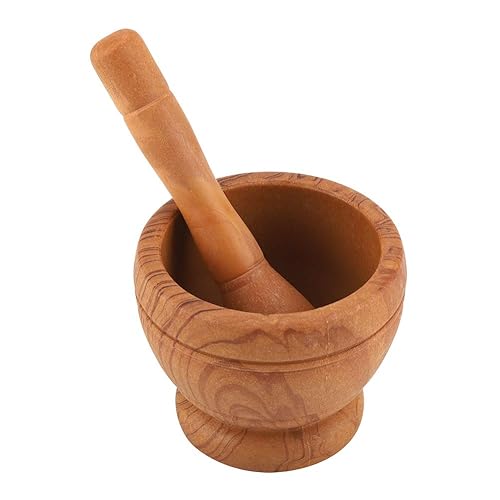 Mortier et Pilon, Ensemble de Mortier et Pilon pour Cuisine Moulin à Épices Moulin à Herbes Broyeur à Pilules, Ø11cm - Nail Gallerys