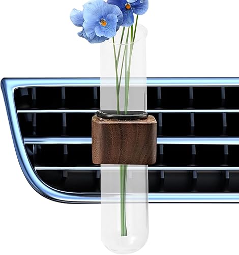 Générique Vase à Fleurs pour Grille d'aération de Voiture, Vase de Propagation pour Voiture, Arrangement Floral en Bois Massif, décoration en Bois pour véhicules, Camping-Car, camions, berlines - Nail Gallerys