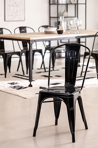 SKLUM Lot 2 Chaises Empilables LIX Bleu Turquoise Salle à Manger Cuisine Style Industriel Finition Gloss - Nail Gallerys