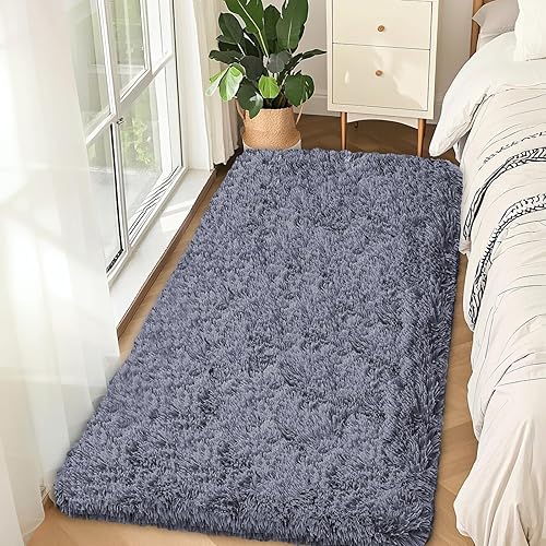 Tapis de salon, à poils longs, 120 x 160 cm, crème, moelleux, doux, moderne, en peluche, antidérapant, pour chambre d'enfant - Nail Gallerys