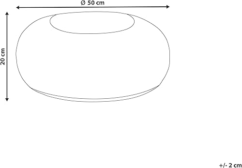 Pouf Rond Style Boho Tressage en Jute ⌀ 50 cm Beige Naturel Tifelt - Nail Gallerys