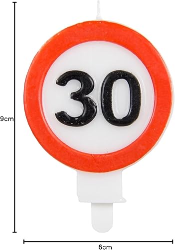 Folat 24252 Numéro Panneau de Signalisation 30 Ans-Bougies décoration de D'anniversaire, Happy Birthday, Anniversaires, Gâteau de Mariage, Multicolore - Nail Gallerys