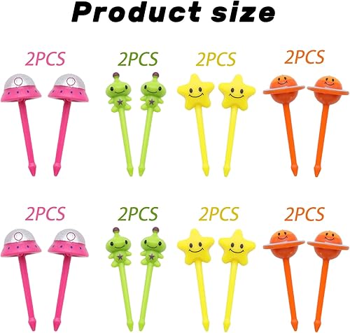 Kireida® Lot de 16 mini fourchettes à fruits mignonnes pour enfants en plastique Bento Box Accessoires pour enfants/adultes, plastique de haute qualité, facile à nettoyer - Nail Gallerys