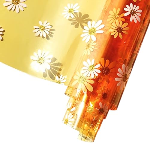 HYANG Feuilles transparentes en cuir PVC vinyle - 1 rouleau de feuilles de 30 cm x 135 cm - Parfait pour les arcs faits à la main, les boucles d'oreilles, le sac à main, la couture, l'artisanat - Nail Gallerys