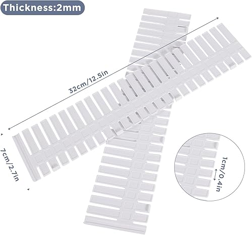 VIPNAJI 16 Pcs Séparateurs de Tiroir, Organisateur de Tiroir Réglables, Grille Diviseur de tiroir en Plastique pour sous-Vêtements, Chaussettes, Maquillage, Fournitures de Bureau, bain, cuisine etc - Nail Gallerys