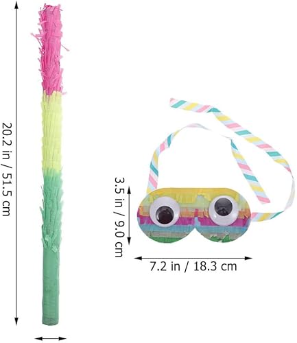 QUMIIRITY 2 Ensembles Jouets de de masque oculaire coloré frappe enfants faire la fête Couverture lunettes pinata bâtons de piñata de fête d'enfant papier - Nail Gallerys