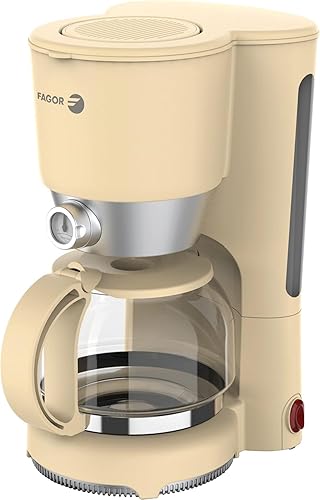 briebe Retro Ensemble Petit-déjeuner Cafetière Filtre 12 Tasses de Café, Bouilloire 1,7L sans fil, Grille-Pain avec Fente Large pour 2 Tranches, Design Vintage, Crème, Fagor - Nail Gallerys