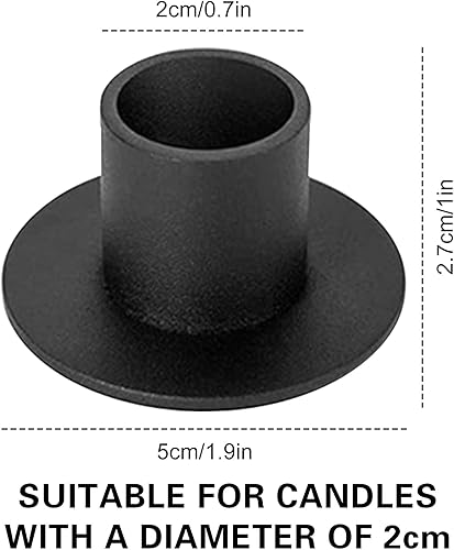 Lot de 6 bougeoir,Bougeoir Décoratif,bougeoirs Noirs en métal rétro pour Salon, à Manger et Chambre à Coucher - Nail Gallerys