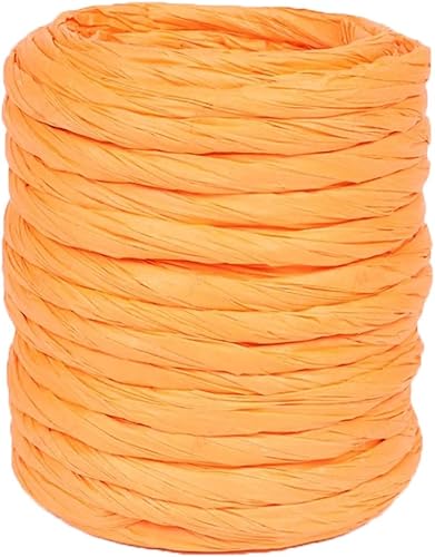 ALLWSLucky 12M Ruban en Papier de Raphia, 4mm Raphia Naturel Bobine Simple Torsion Corde de Papier, Ficelle de Raphia pour Emballage de Cadeaux, Décoration, Bricolage (Hellviolett 2) - Nail Gallerys