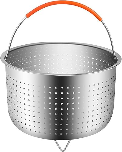 Rainnao Panier à Vapeur en Acier Inoxydable avec Poignée en Silicon, Légumes Cuit Vapeur Accessoires Cookeo pour Autocuiseur Compatible avec Plupart des Autocuiseurs pour Légumes et des Aliments - Nail Gallerys