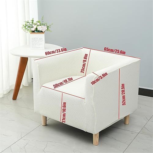 Mswborml Carré Housse de Fauteuil Club 1 Place, Antidérapante Housse de Chaise Crapaud Extensible pour Fauteuil, Universel Housse Fauteuil Tonneau 1 Place avec Fond Élastique, Facile à Installer,F - Nail Gallerys