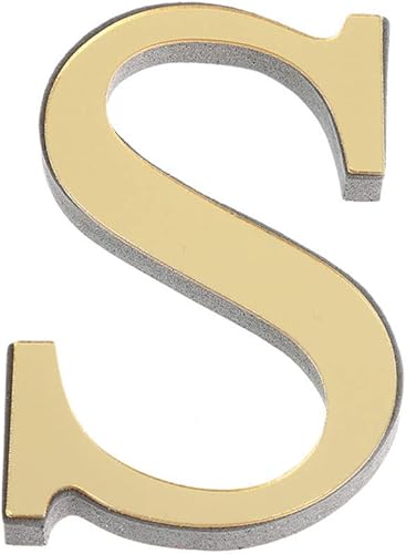 26 lettres 3D miroir acrylique autocollant mural décalcomanies décor à la maison Art Mural Tableau Ado Fille Chambre (Y, One Size) - Nail Gallerys