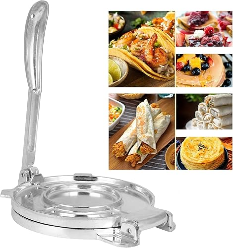 lyrlody Presse à tortilla, ustensiles de cuisine faciles à nettoyer, presse à pâtisserie pliable, outil de presse à gâteau, alliage d'aluminium pour la cuisine privée - Nail Gallerys
