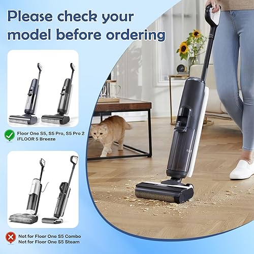 Accessoires pour Dreame H14 / H14 Pro / H14 Dual Aspirateur Eau et Poussière Ensemble de 5 Accessoires Comprend 2 Brosses Rotatives, 2 Filtres de Rechange et 1 Brosse de Nettoyage - Nail Gallerys