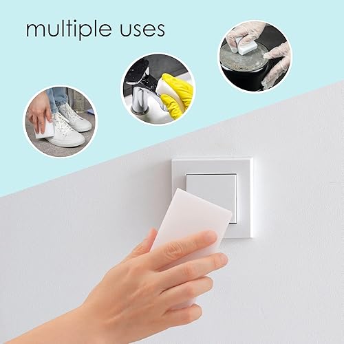 D.RECT - Lot de 2 gommes à saleté XXL, éponge de mélanine, éponge Miracle, éponge de Nettoyage, éponge Magique pour la Cuisine, la Maison, Taille : 11,8 x 6 cm, Blanc - Nail Gallerys
