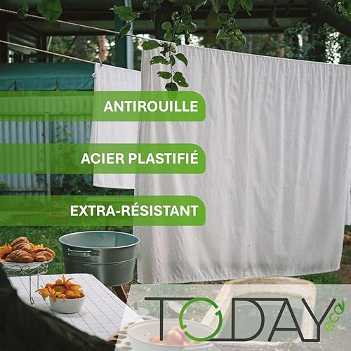 Today Eco - 40 Pinces à Linge écologiques Anti-Signe, en Plastique recyclé à 95%. Grand Format, résistant et Anti-Vent - Couleur Verte - Nail Gallerys