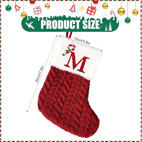 Chaussette de Noël personnalisée avec lettre 20cm Noël Bas Personnalisable a Suspendre Bottes de Noël Sac Cadeau Chaussettes de Cheminée Xmas Sac Cadeau pour Les Enfants décoration de fête Famille (I) - Nail Gallerys