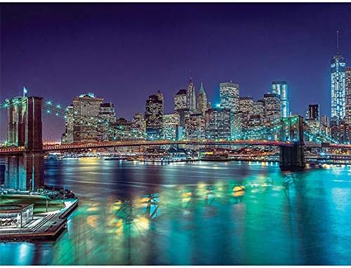 YSCOLOR Diamond Painting Diamant Broderie New York Skyline Diamant Mosaïque Diy Diamant Peinture Perceuse Ronde Strass Collé Complet Artisanat 30X40cm - Nail Gallerys