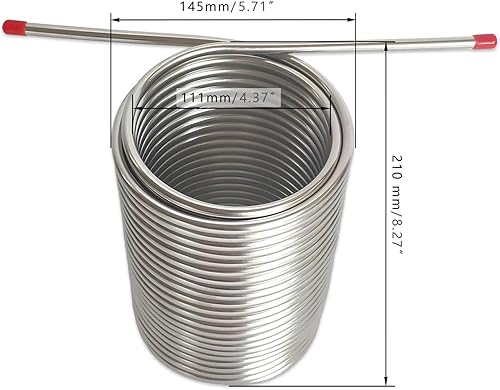 Bobine De Refroidissement De 19 M De Longueur, Refroidisseur De Moût D'eau De Bière À Double Couche, Bobine En Acier Inoxydable De Boîte , Tube De 8 Mm, Refroidisseur De Bière Pression For Brassage À - Nail Gallerys