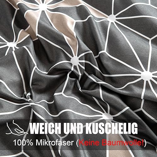 Soifox Parure de lit 200 x 220 cm - Vert - En microfibre - Housse de couette 200 x 220 cm - Avec taie d'oreiller - Infroissable et infroissable - Moderne - Avec fermeture éclair - Nail Gallerys