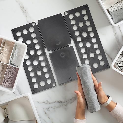 Planches pliantes pour dossiers à linge, planches à dossiers pour vêtements pour T-shirts,Outil de planches pliantes pour dossiers à linge | Planche ABS domestique, rapide et amusante pour pulls, robe - Nail Gallerys
