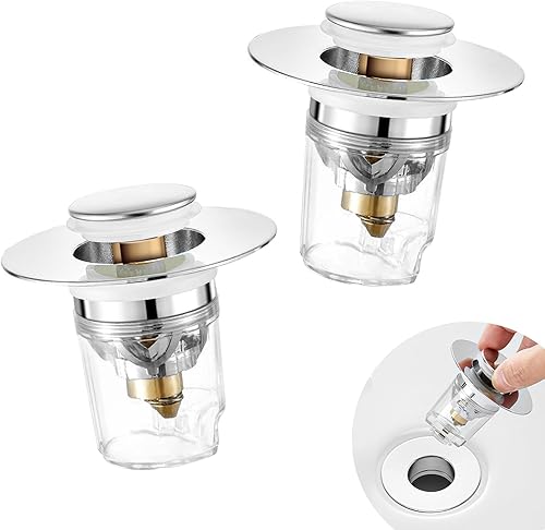 suaywo 2 pcs Bouchon de lavabo Salle de Bain, Bouchon Baignoire Universel, Bouchon de Baignoire 34-40 mm Adapté aux Cuisines et salles de Bain - Nail Gallerys