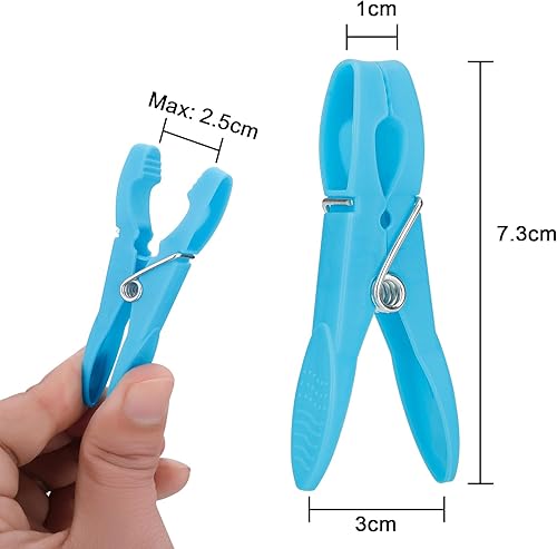 MOSTFUN 48 Pièces Pince à Linge, Epingle à Linge en Plastique avec Sac de Rangement, Mini Pince à Linge avec des Ressorts Durables Antidérapant Pinces à Linge pour Serviette, Vêtements, Chaussettes - Nail Gallerys