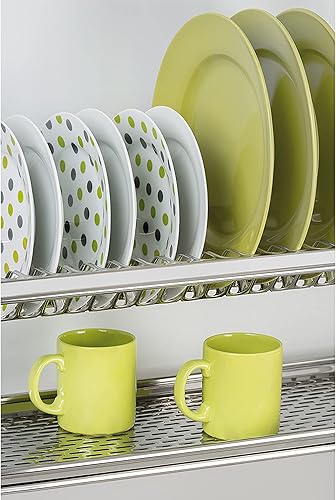 Emuca - Égouttoir Suspendu pour Assiettes et Verres, Largeur 50cm, largeur intérieur module 435 - 470mm, Acier Inoxydable - Nail Gallerys