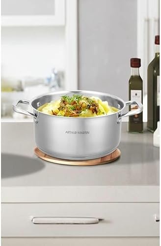 AM1022 Arthur Martin Marmite 36 cm avec couvercle – Acier Inoxydable – Tous feux dont induction - Nail Gallerys