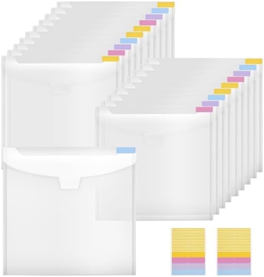 Aboiledy Lot de 30 organiseurs de rangement en plastique pour scrapbooking - Format A4 - Avec 36 onglets adhésifs - Pour scrapbooking - 30,4 x 30,4 cm - Nail Gallerys