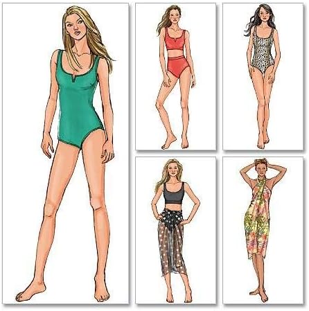 Butterick Jeune Femme : Maillot de Bain et Enveloppement - modèle EE (14-16 - 18-20) - Nail Gallerys