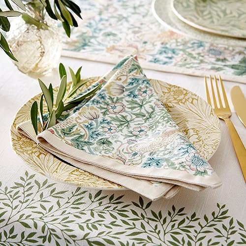 Morris & Co Lot de 2 Serviettes StrawberryThief 40 x 40 cm 100% Coton - Nail Gallerys