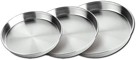 Almina Tepsi Lot de 3 plaques de cuisson en acier inoxydable 28/32/36 cm - Nail Gallerys