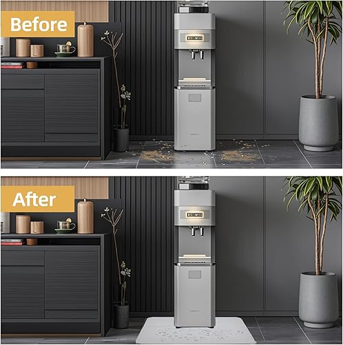 NICENEEDED Tapis Distributeur d'eau de 20 x 15 Pouce avec Bord Surélevé Tapis de Protection pour Bac D'Égouttage de Fontaine à Eau Tapis de Bureau pour Mini Réfrigérateur - Nail Gallerys