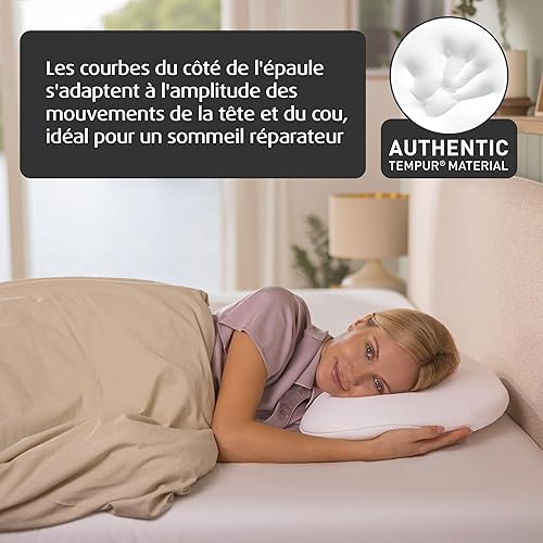 Tempur Sonata Coussin en Microfibre Blanc Taille S - Nail Gallerys