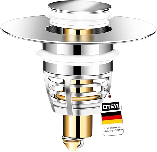 Bonde Lavabo Universel, EITEYI Bouchon de Vidange Amélioré, Pull Type Bonde Evier, Accélère Le Drainage sans colmatage, pour Baignoire, Cuisine, Lavabo (Orifice de Vidange 32-42mm) - Nail Gallerys