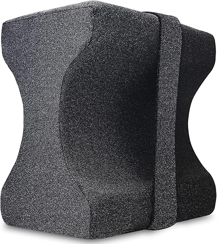 SOMLAW Oreiller Orthopédique pour Genoux et Jambes - Coussin Ergonomique en Mousse Mémoire Lavable | Soulagement Douleurs Hanches, Sciatique & Lombaires | Housse Lavable Amovible (Noir) - Nail Gallerys