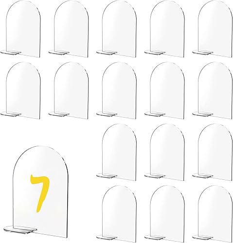 JustYit 20 Pièces Numero Table Mariage Numéro de Table Mariage en Acrylique Panneau Acrylique Transparent pour Noms D'invités,Numéros de Table pour Décoration de Fête de Mariage,Evénement - Nail Gallerys