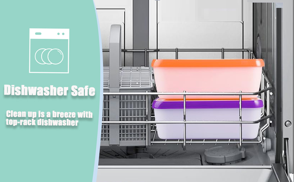 Lot de 3 bacs à glace pour crème glacée, 1,5 l, réutilisables