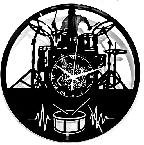 Instant Karma Clocks Horloge Murale en Vinyle idée Cadeau Vintage Handmade Guitare Musique Clavier Batterie Groupe Musique Rock Metal - Nail Gallerys