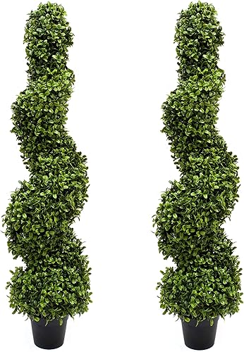 GreenBrokers Lot de 2 buis artificiels en Spirale - 96 cm - Nail Gallerys