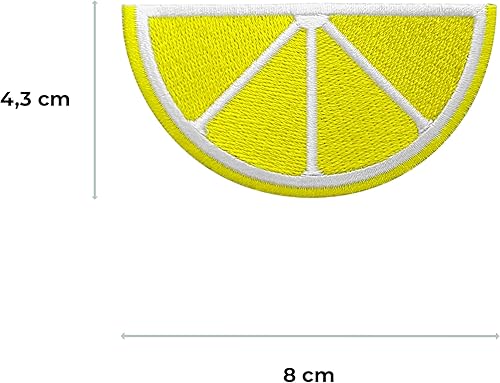 Urbanski Patch Tranche de Citron à thermocoller sur 4,3 x 8 cm | Écusson Thermocollant, Transferts Thermocollant, Appliqués à coudre - Nail Gallerys