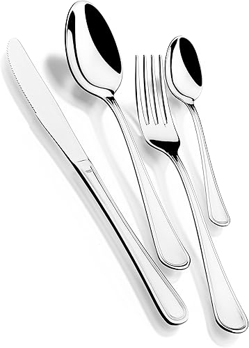 MONIX Manila | Ménagère de 24 Pièces en Acier Inoxydable 18/10, Silver - Nail Gallerys