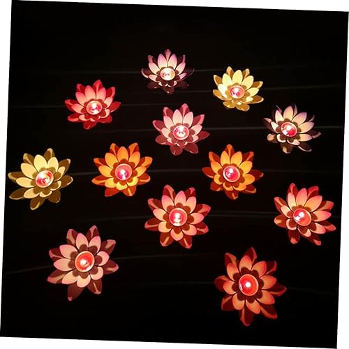 DOITOOL 3pièces Bougie Décorative Lotus à Double Couche pour Festivals Lampe De Fête Élégante Couleurs Aléatoires - Nail Gallerys