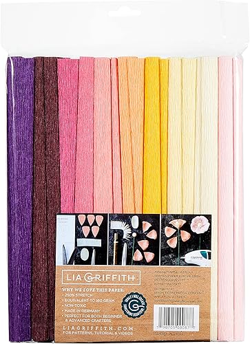 Lia Griffith Papier crépon Assorti, 10, Coloris Assortis, 25.4 x 21.6 x 3.8 cm - Nail Gallerys