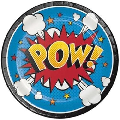 Creative Party PC324836 Lot de 8 assiettes rondes en carton avec slogan comique, 17,8 cm, noir - Nail Gallerys